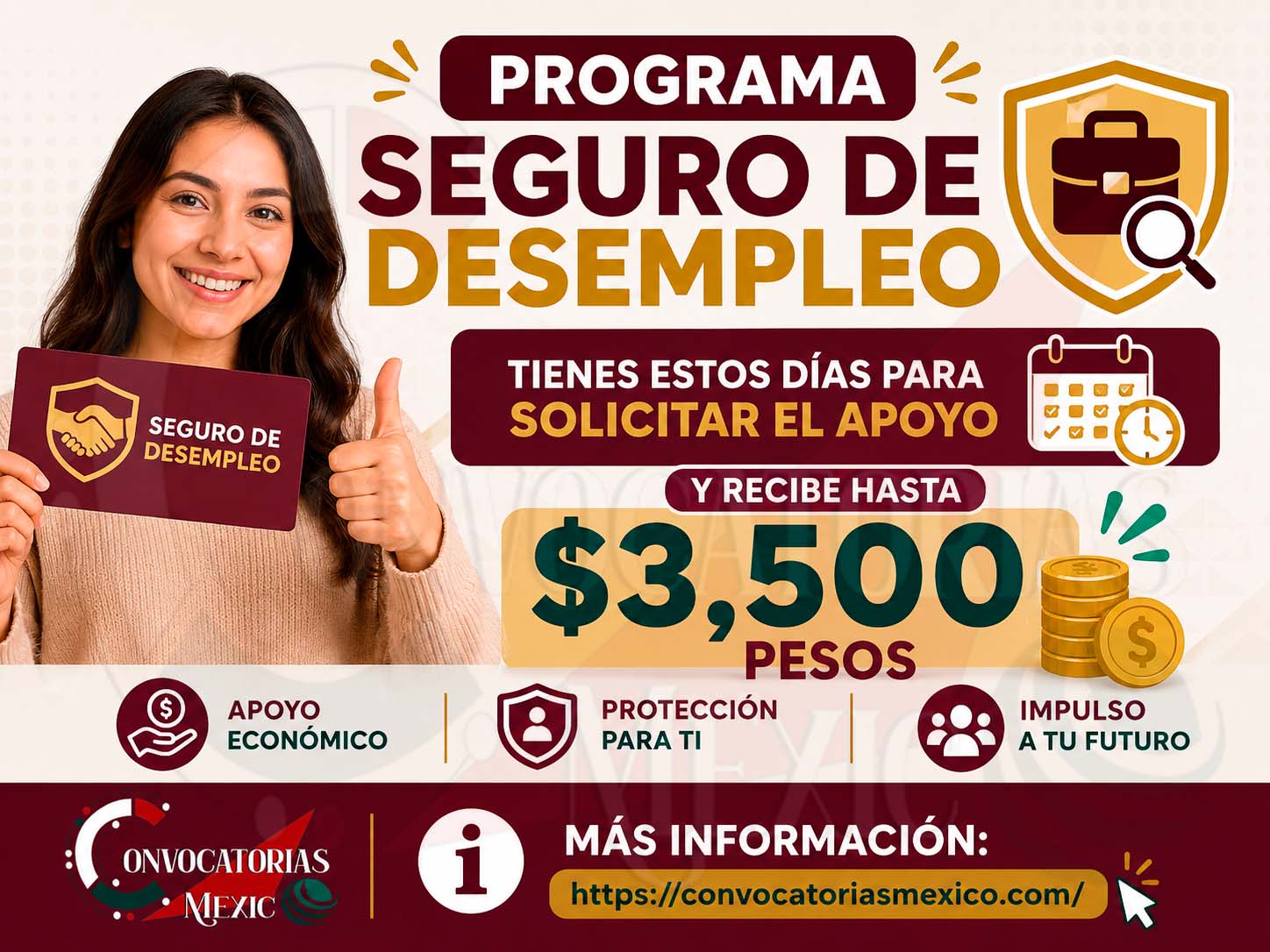 Programa Seguro de Desempleo: Tienes este dias para poder solicitar el apoyo y recibir asi hasta  3 mil 500 pesos