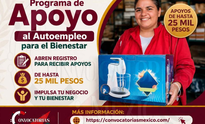 Programa de Apoyo al Autoempleo para el Bienestar: Abre registro para otorgar apoyos de hasta 25 mil pesos a emprendedores