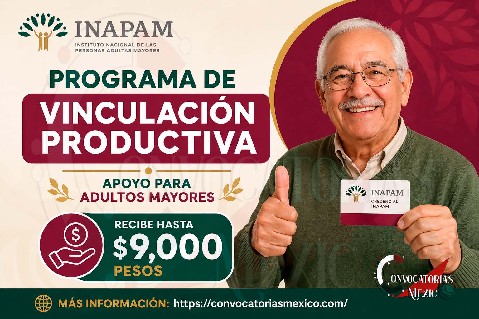 Programa de Vinculación Productiva: Si eres adulto mayos asi podrás acceder a este apoyo y recibir hasta 9 mil pesos