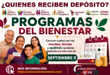 Programas del Bienestar Conoce cuales son los montos, fechas y quiénes recibirán depósito en este mes de septiembre