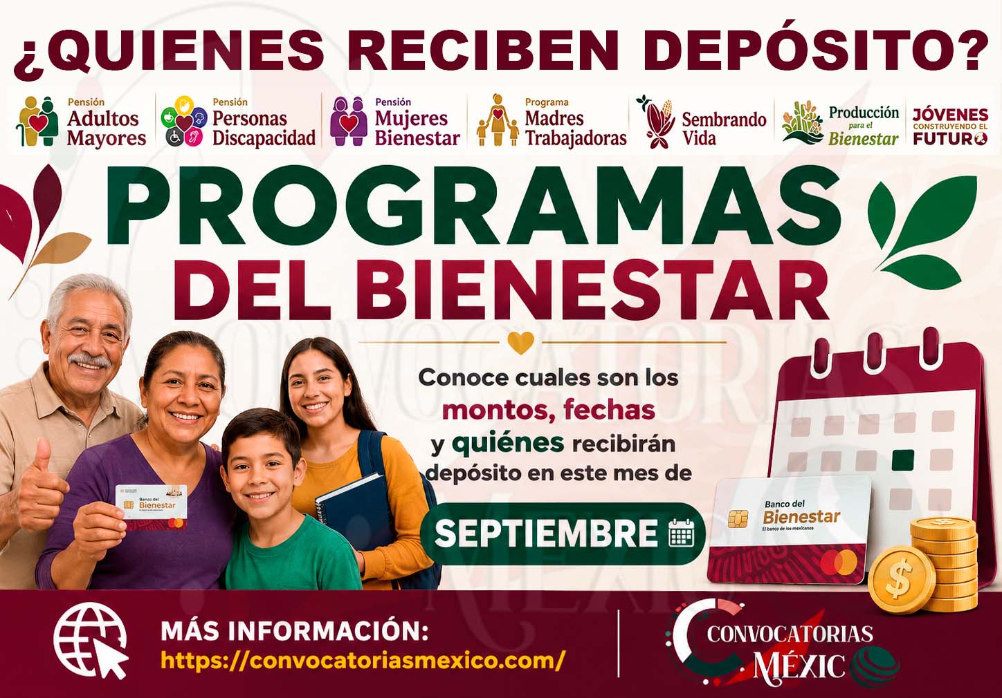 Programas del Bienestar Conoce cuales son los montos, fechas y quiénes recibirán depósito en este mes de septiembre
