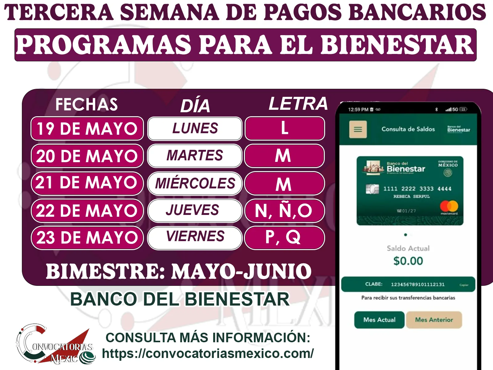 Programas para el Bienestar ¡Consulta cuáles son las letras que recibirán su pago esta semana del 19 de mayo hasta el 23!  