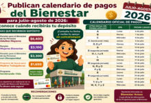 Publican calendario de pagos del Bienestar para julio-agosto de 2026: conoce cuándo recibirás tu depósito