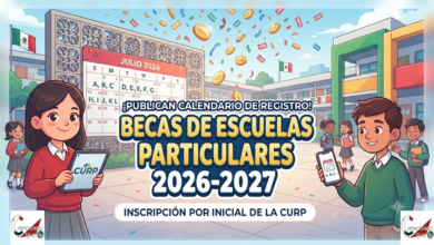 Publican calendario de registro para las Becas de Escuelas Particulares 2026-2027; inscripción será por la inicial de la CURP