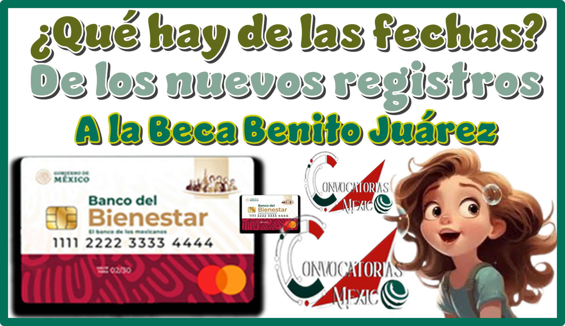 ¿Qué hay de las fechas de los nuevos registros a la Beca Benito Juárez?
