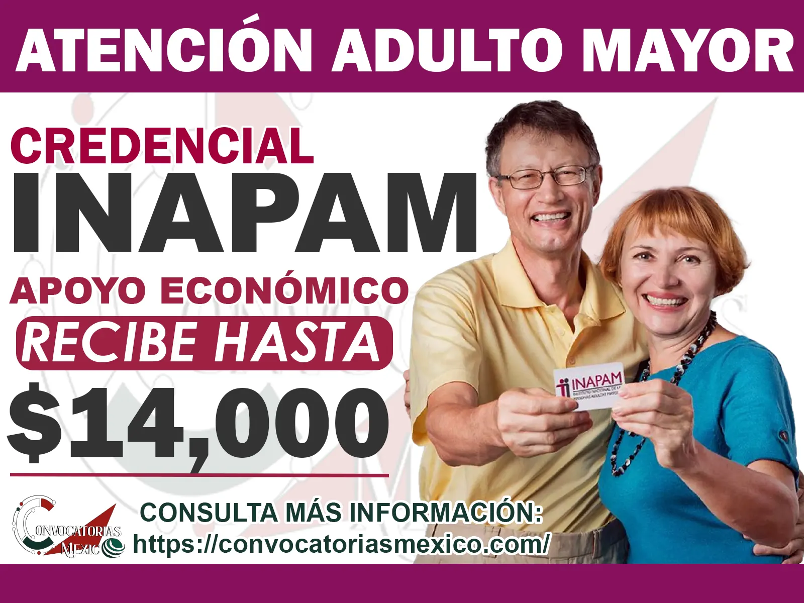 Recibe un apoyo económico de hasta 14 mil pesos con tu Tarjeta del INAPAM ¡Mira como hacerlo!