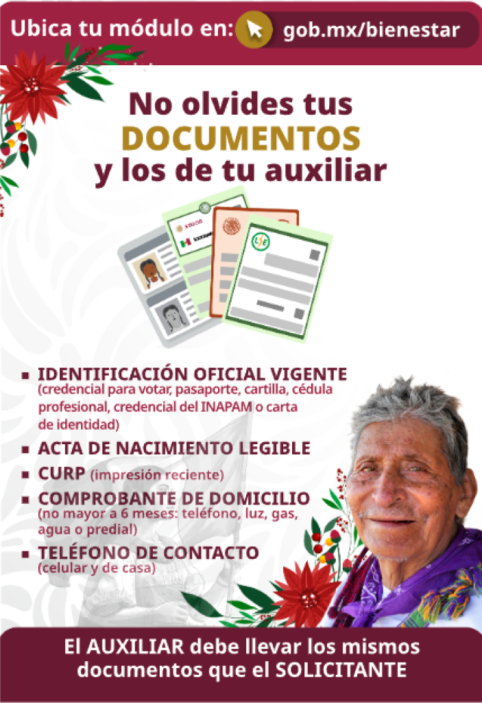 Del 19 al 30 de noviembre Nuevo calendario de registro para los adultos mayores de la Pensión Bienestar 2024 12 Recurso 11