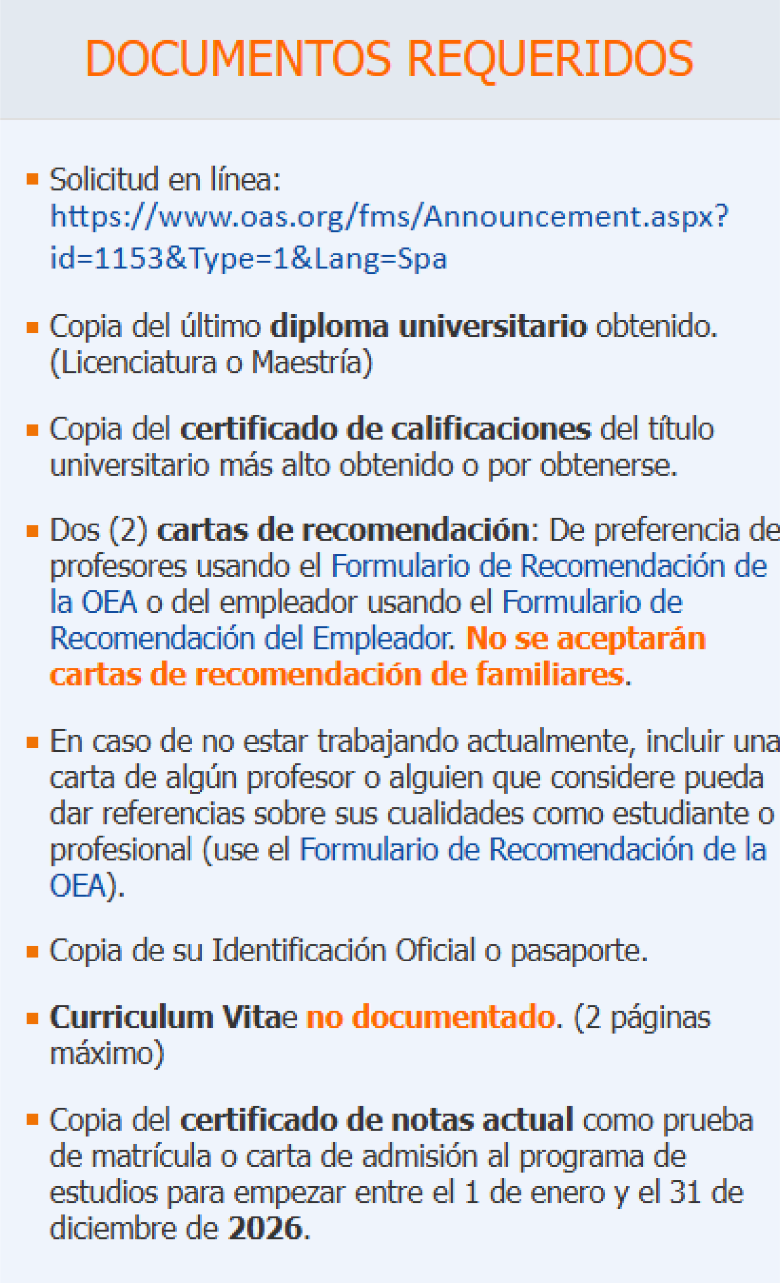 OEA lanza convocatoria de Becas Académicas de Postgrado 2026 12 Recurso 2 1 scaled