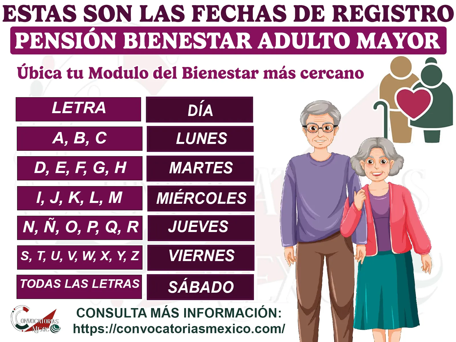  Registro abierto del 18 al 30 de agosto para la Pensión del Bienestar para los Adultos Mayores