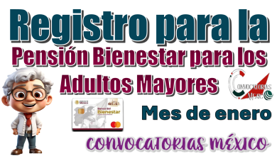 Registros para la Pensión Bienestar para los Adultos Mayores | Mes de enero