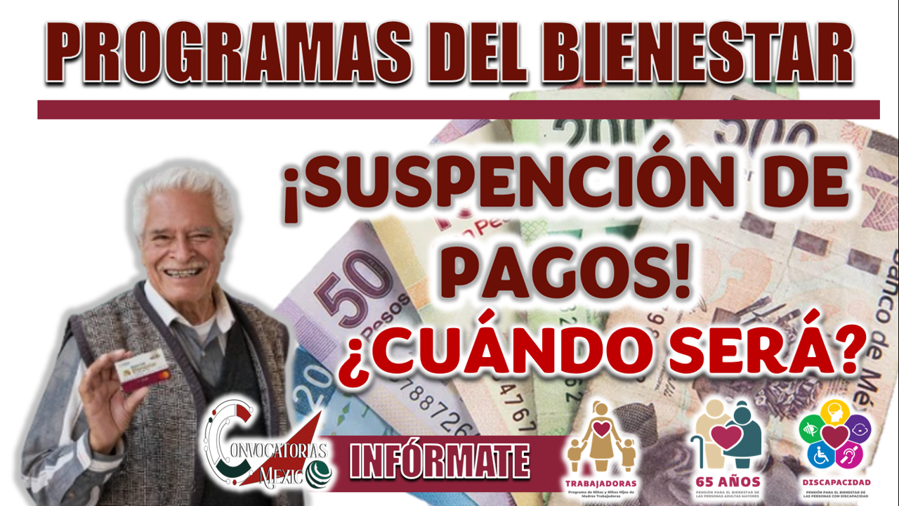  PROGRAMAS BIENESTAR| ¿CUÁNDO NO HABRÁ PAGOS PARA LOS BENEFICIARIOS?