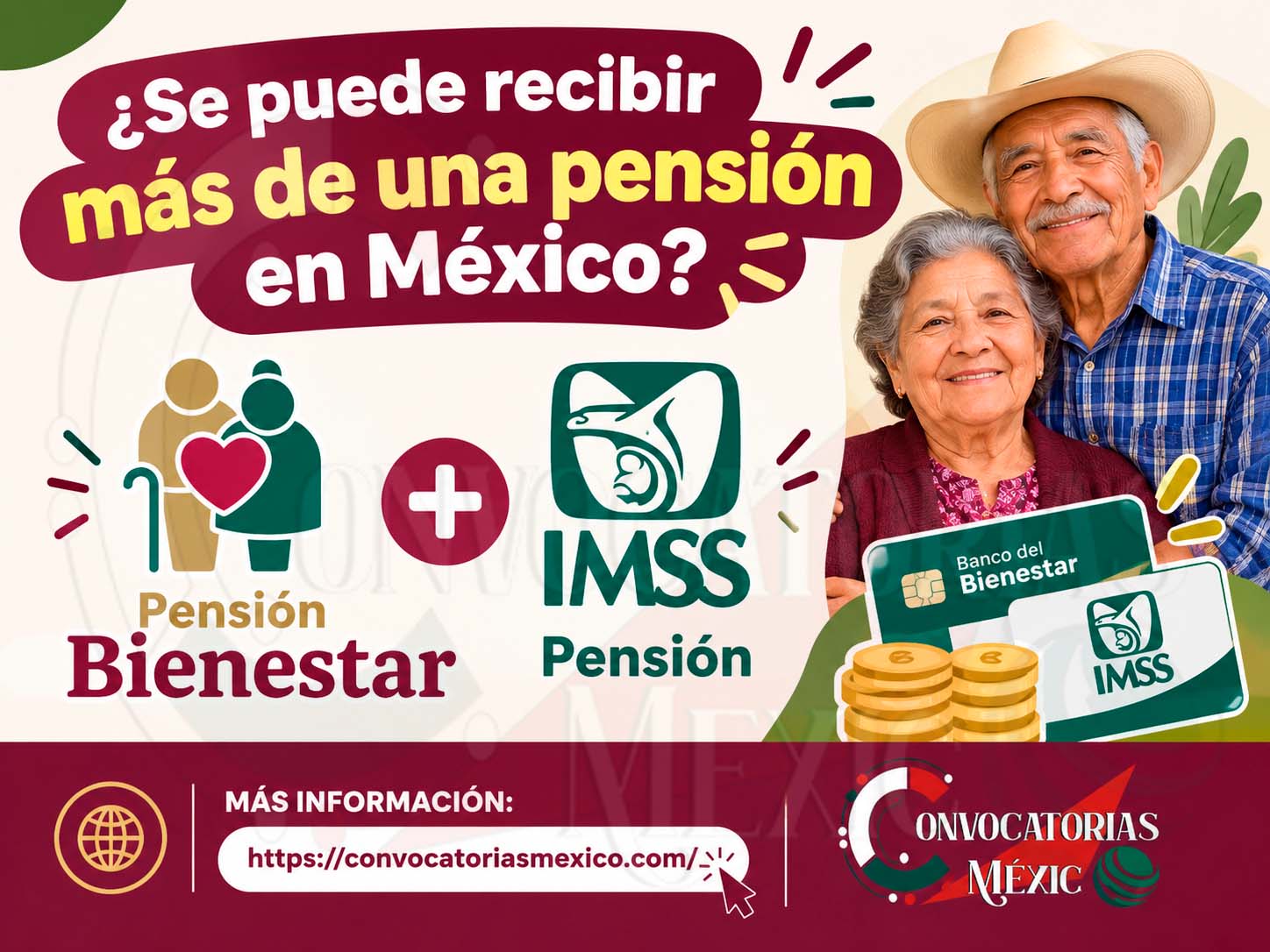 ¿Se puede recibir más de una pensión en México? Pensión Bienestar más la Pensión IMSS