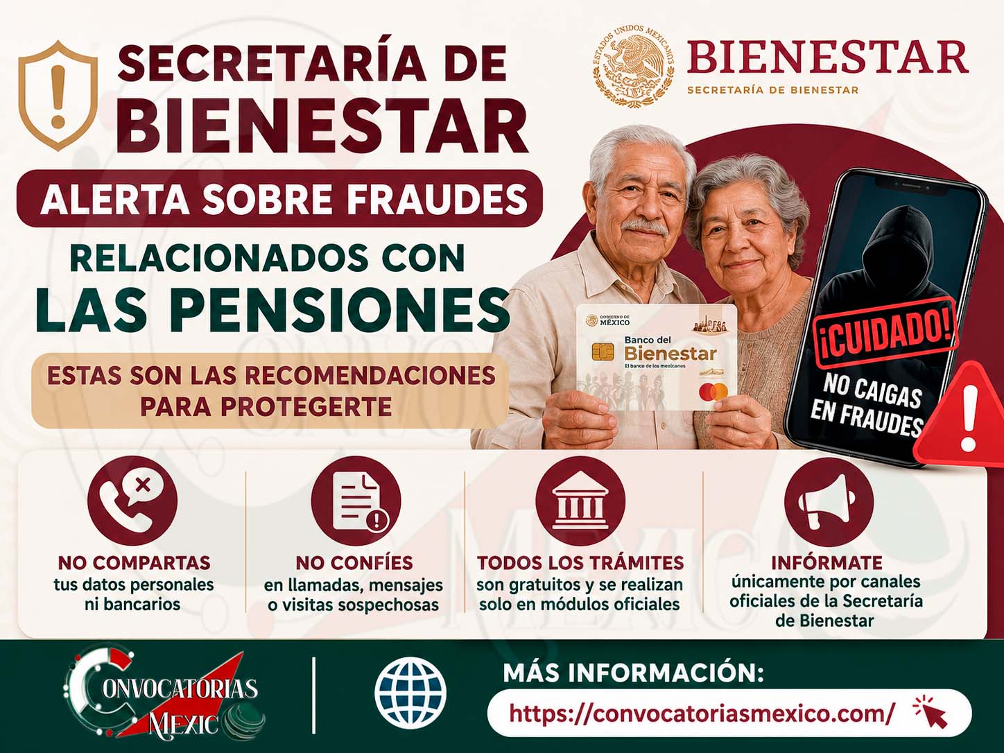 Secretaría de Bienestar alerta sobre fraudes relacionados con las pensiones; estas son las recomendaciones para protegerte