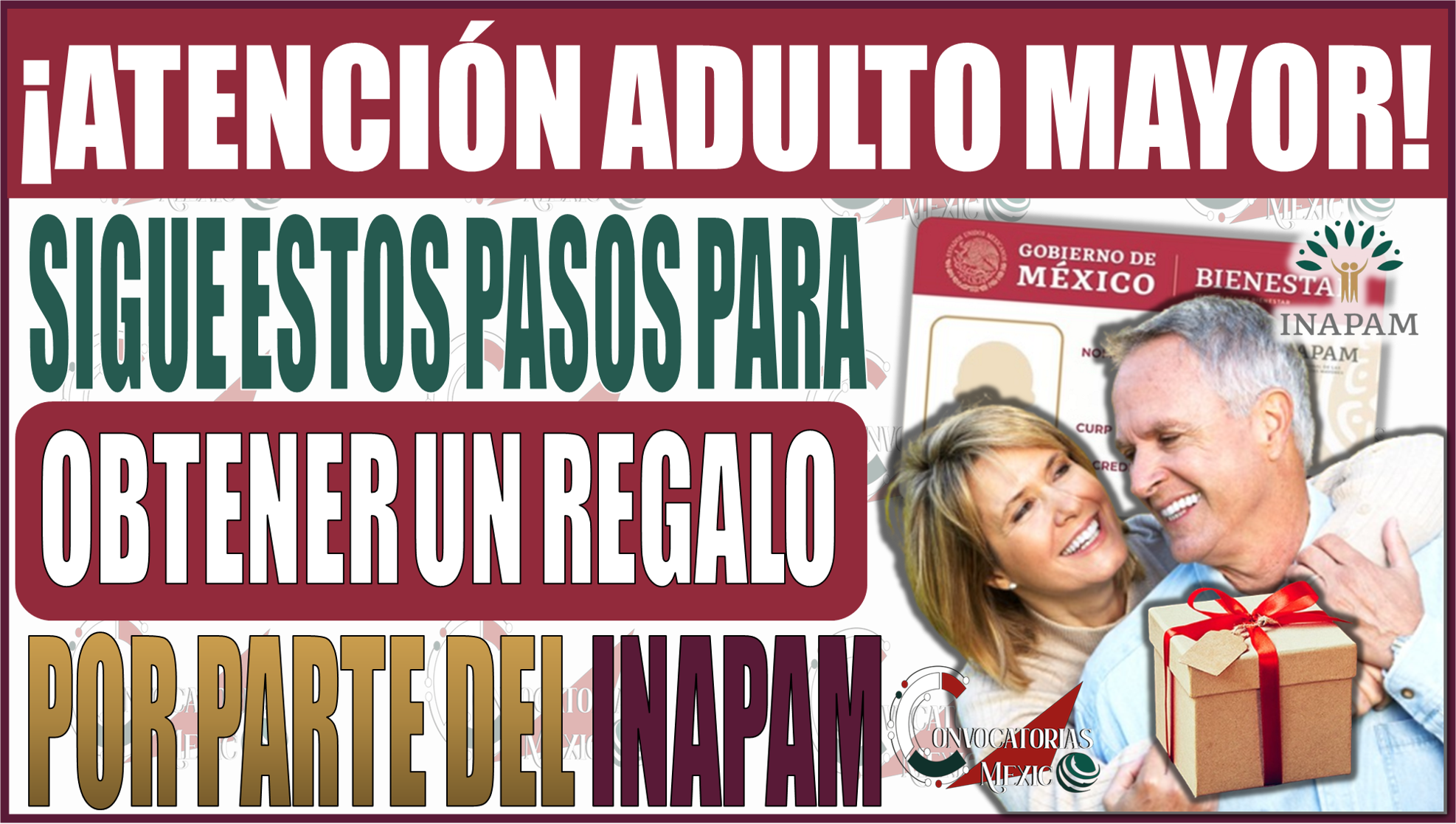 Sigue estos pasos para obtener un regalo sorprendente por parte del INAPAM para Adultos Mayores