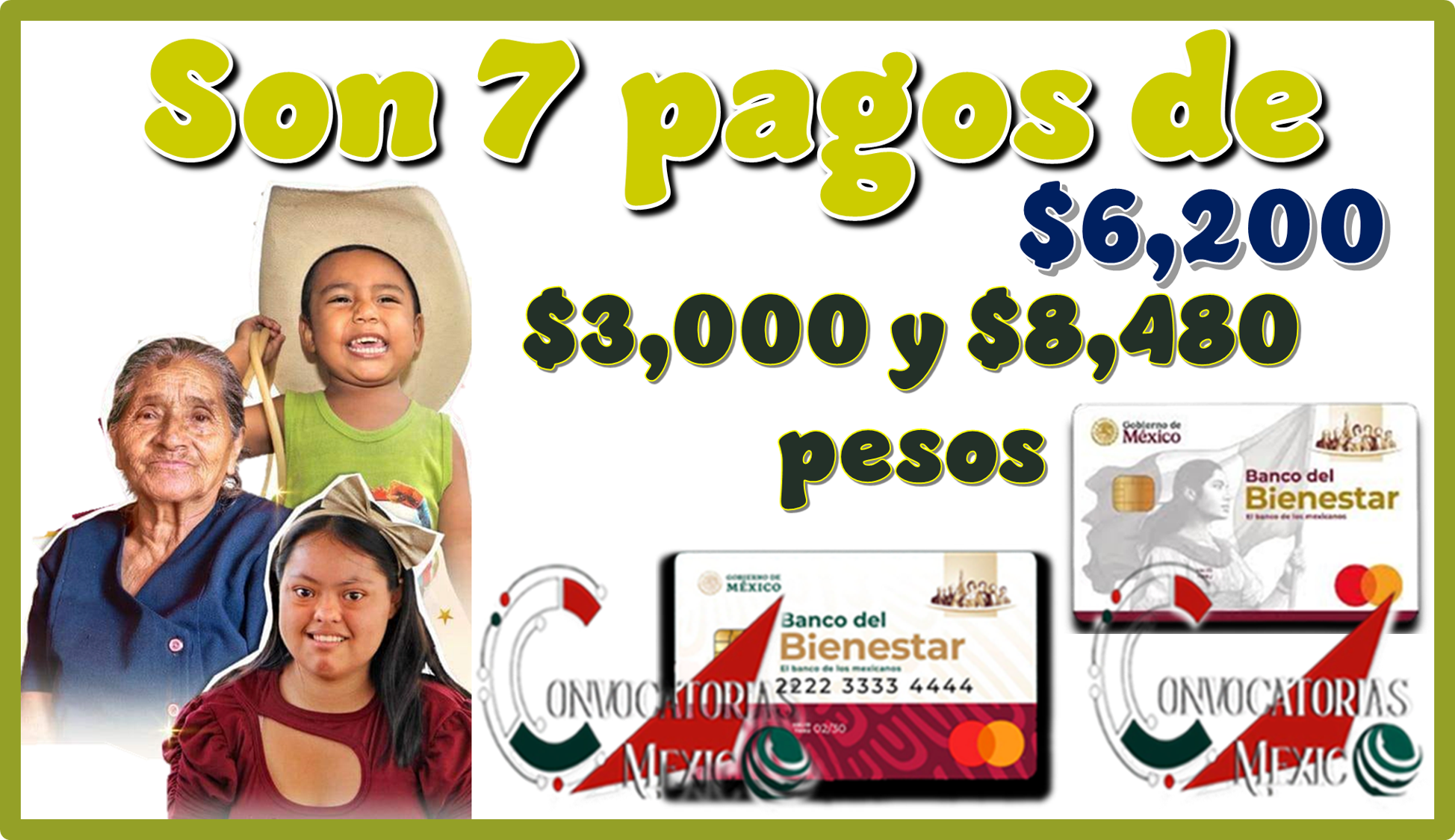 Son 7 pagos de $6,200, $3,000 y $8,480 pesos | Esto se sabe 
