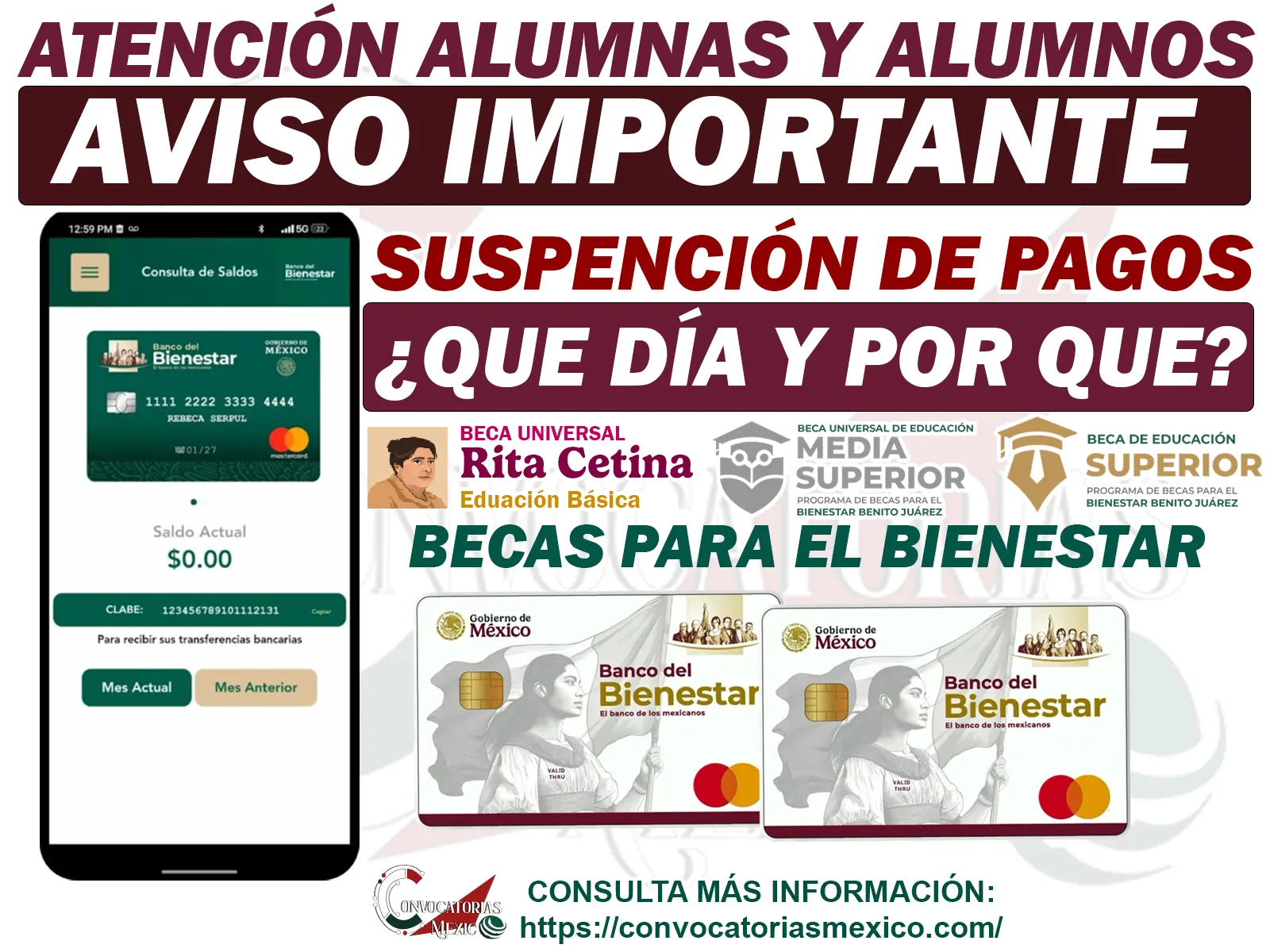 Suspensión de pagos Becas Benito Juárez y Rita Cetina ¿Por qué? Esté es el motivo principal