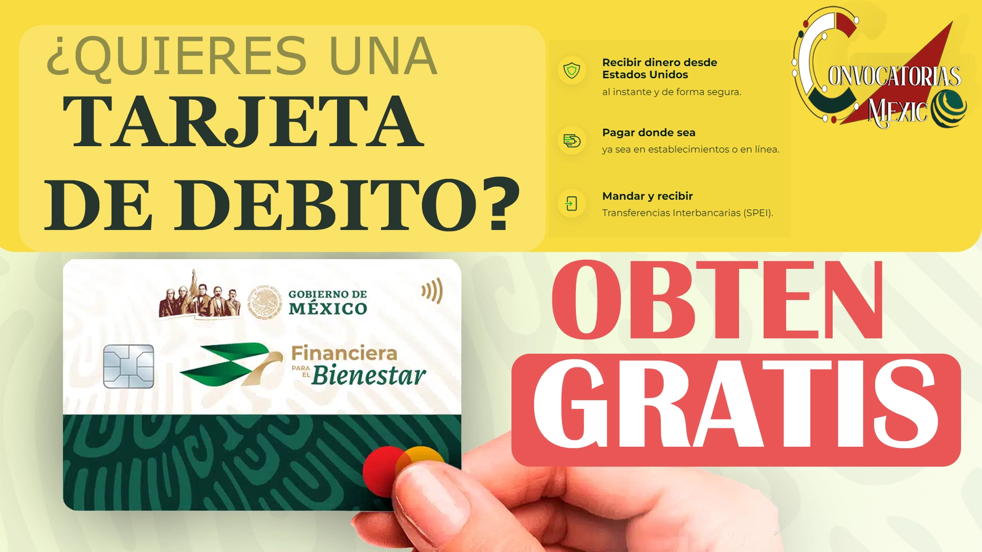 ¿Necesitas una Tarjeta de Debito? Financiera para el Bienestar te da una Totalmente Gratis.