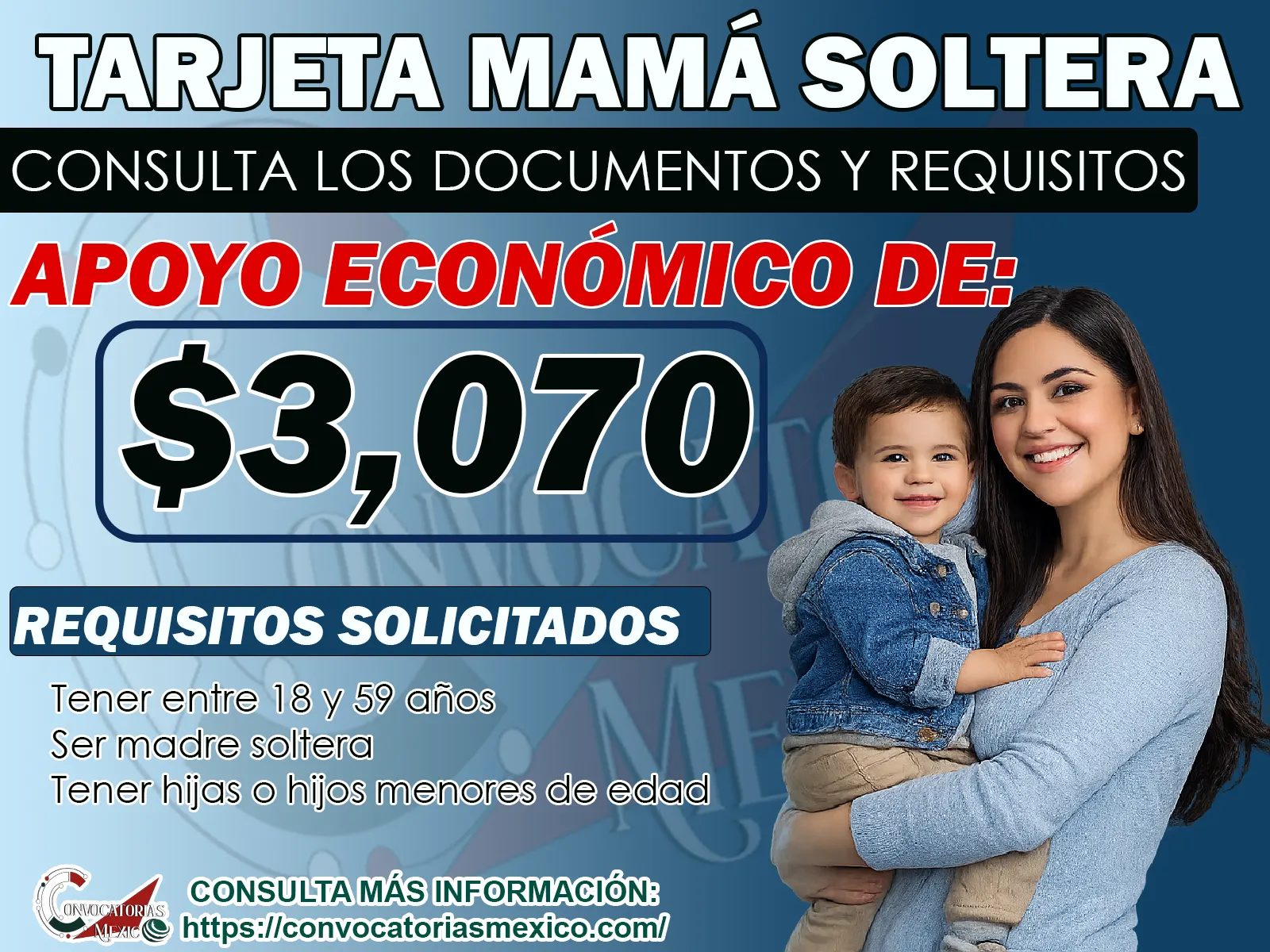 Tarjeta Mamá Soltera ¡Apoyo económico dirigido para jefas de familia! Otorgan 3 mil pesos