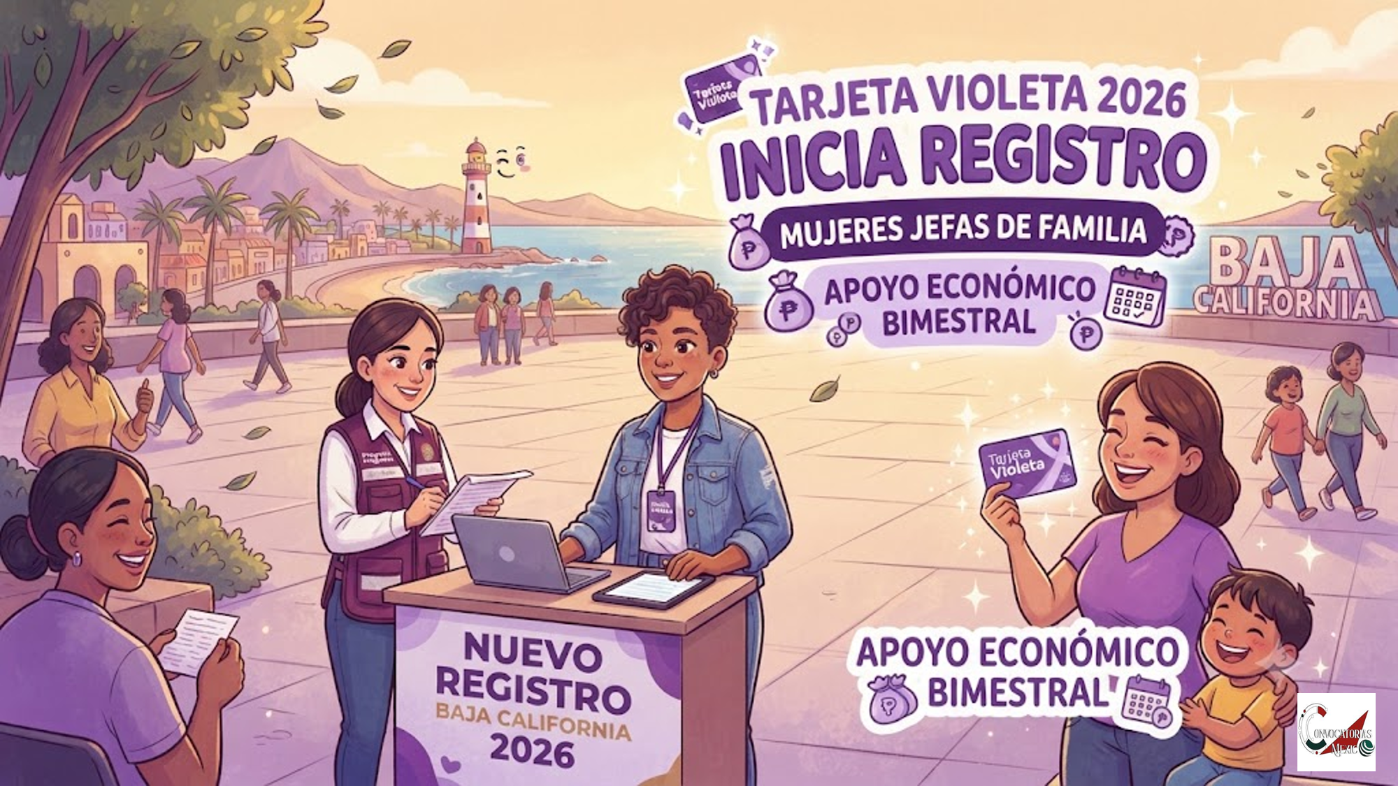 Tarjeta Violeta 2026 inicia nuevo registro en Baja California: mujeres jefas de familia podrán solicitar apoyo económico bimestral