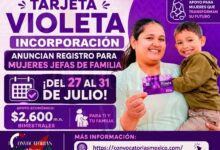Tarjeta Violeta: anuncian registro para mujeres jefas de familia recibe hasta $2,600 ¡Del 27 al 31 de julio!