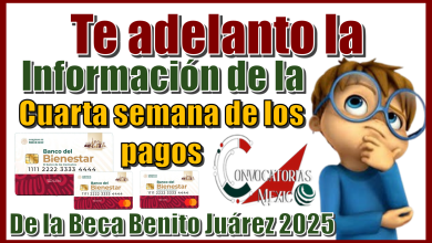 Te adelanto la información de la cuarta semana de los pagos de la Beca Benito Juárez 2025