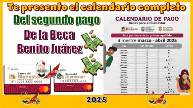 Te presento el calendario completo del segundo pago de la Beca Benito Juárez 2025 