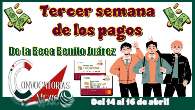 Tercer semana de los pagos de la Beca Benito Juárez: del 14 al 16 de abril 