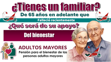 ¿Tienes un familiar de 65 años en adelante que falleció recientemente?...¿Qué será de su apoyo del bienestar?