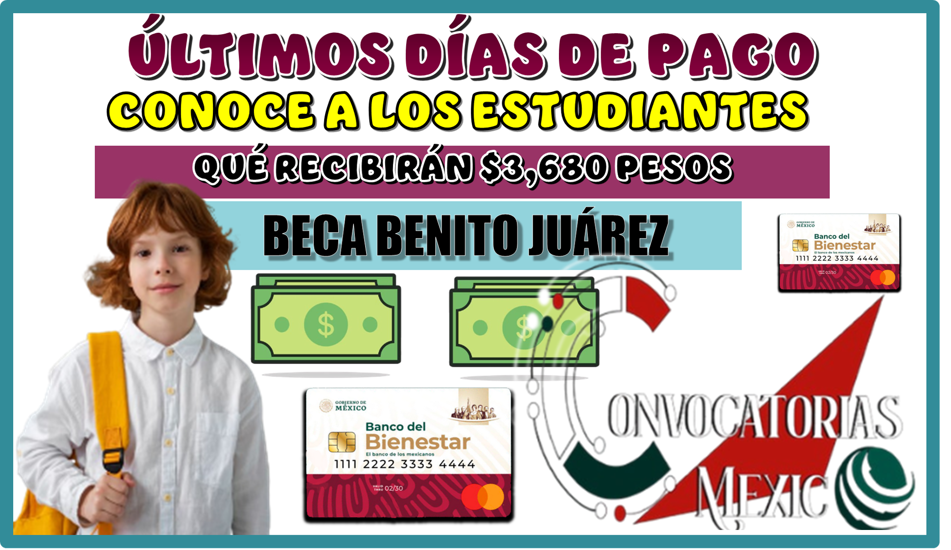 ÚLTIMOS DÍAS DE PAGO | CONOCE A LOS ESTUDIANTES QUE RECIBIRÁN $3,680 PESOS DE LA BECA BENITO JUÁREZ 