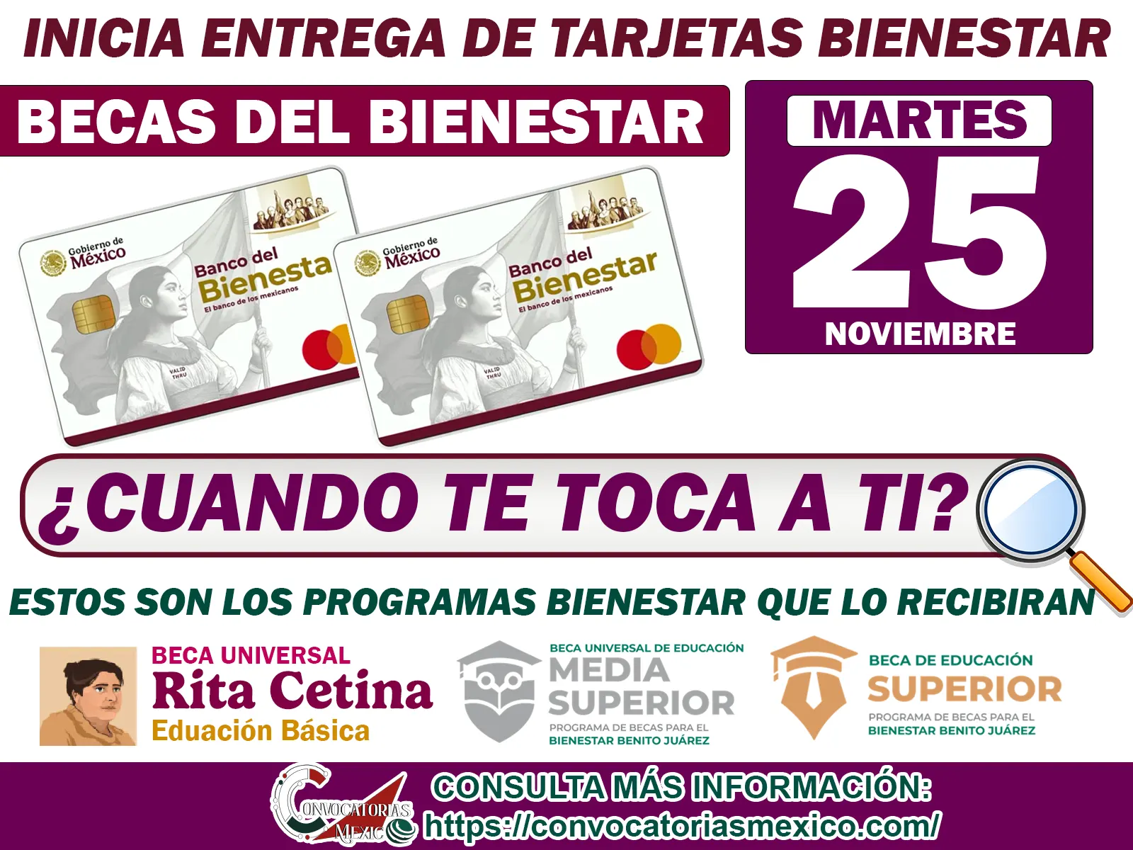 Ya comenzo la entrega de Medios de pagos para los nuevos beneficiarios de las Becas del Bienestar el 25 de noviembre.webp