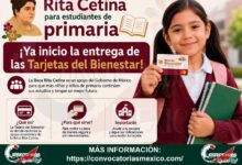Ya comenzó la entrega oficial de las Tarjetas Bienestar para nuevos beneficiarios de la Beca Rita Cetina Primaria