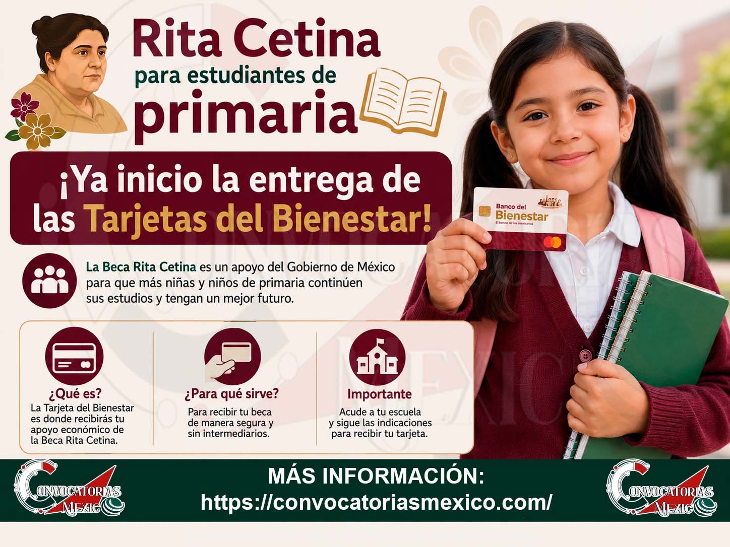 Ya comenzó la entrega oficial de las Tarjetas Bienestar para nuevos beneficiarios de la Beca Rita Cetina Primaria
