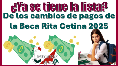 ¿Ya se tiene la lista de los cambios de pagos de la Beca Rita Cetina 2025?