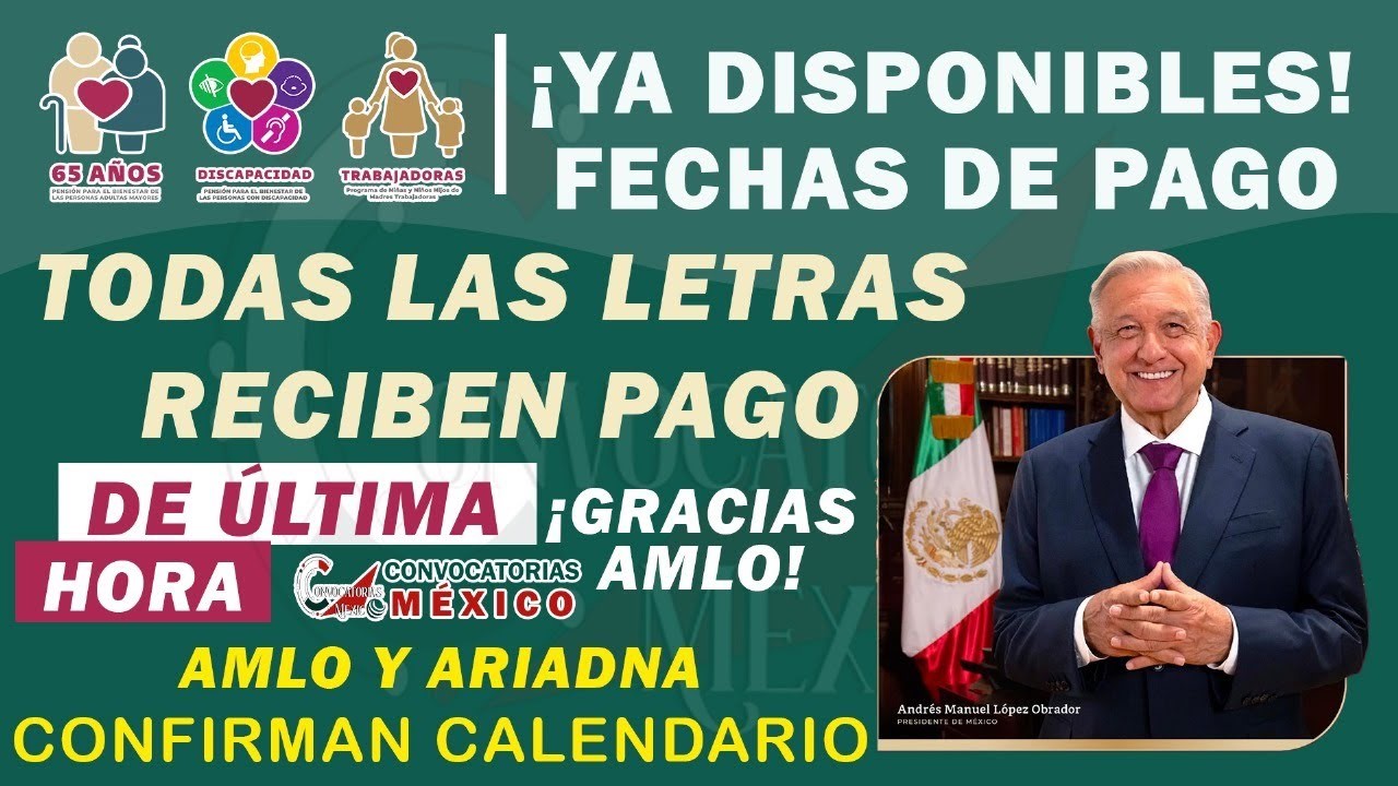 💸📆 👉🏽 EL LUNES 6 COBRAS! 💥 ¡AMLO ANUNCIA CALENDARIO de PAGOS HOY! 😱🎉