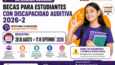Becas para estudiantes con discapacidad auditiva en Sonora 2026-2: registro, fechas y requisitos