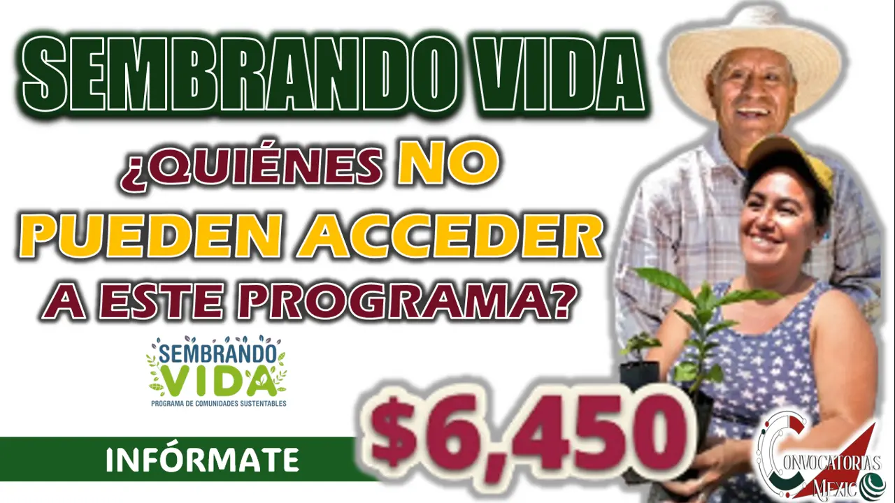 SEMBRANDO VIDA| ¿QUIÉNES NO PUEDEN ACCEDER AL PROGRAMA?