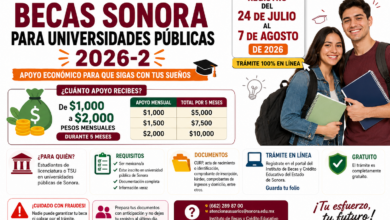 Becas Sonora para universidades públicas 2026-2: registro del 24 de julio al 7 de agosto