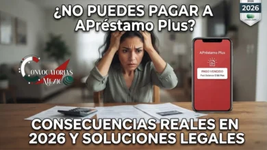 Imagen ilustrativa sobre las consecuencias y derechos legales al no poder pagar un préstamo de la aplicación Apresto Plus en 2026.