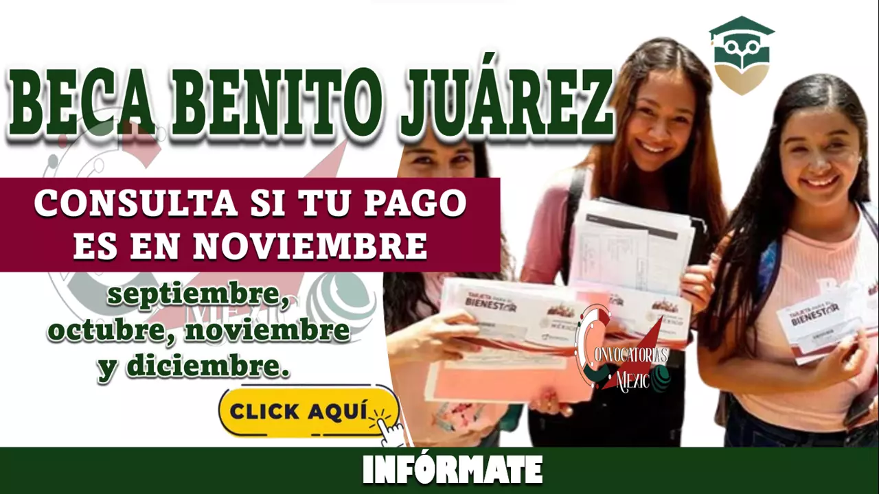 BECA BENITO JUÁREZ, ¿CUÁLES SON LOS ESTADOS QUE RECIBEN PAGOS EN EL MES DE NOVIEMBRE?