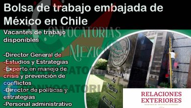Bolsa de trabajo embajada de mexico en chile