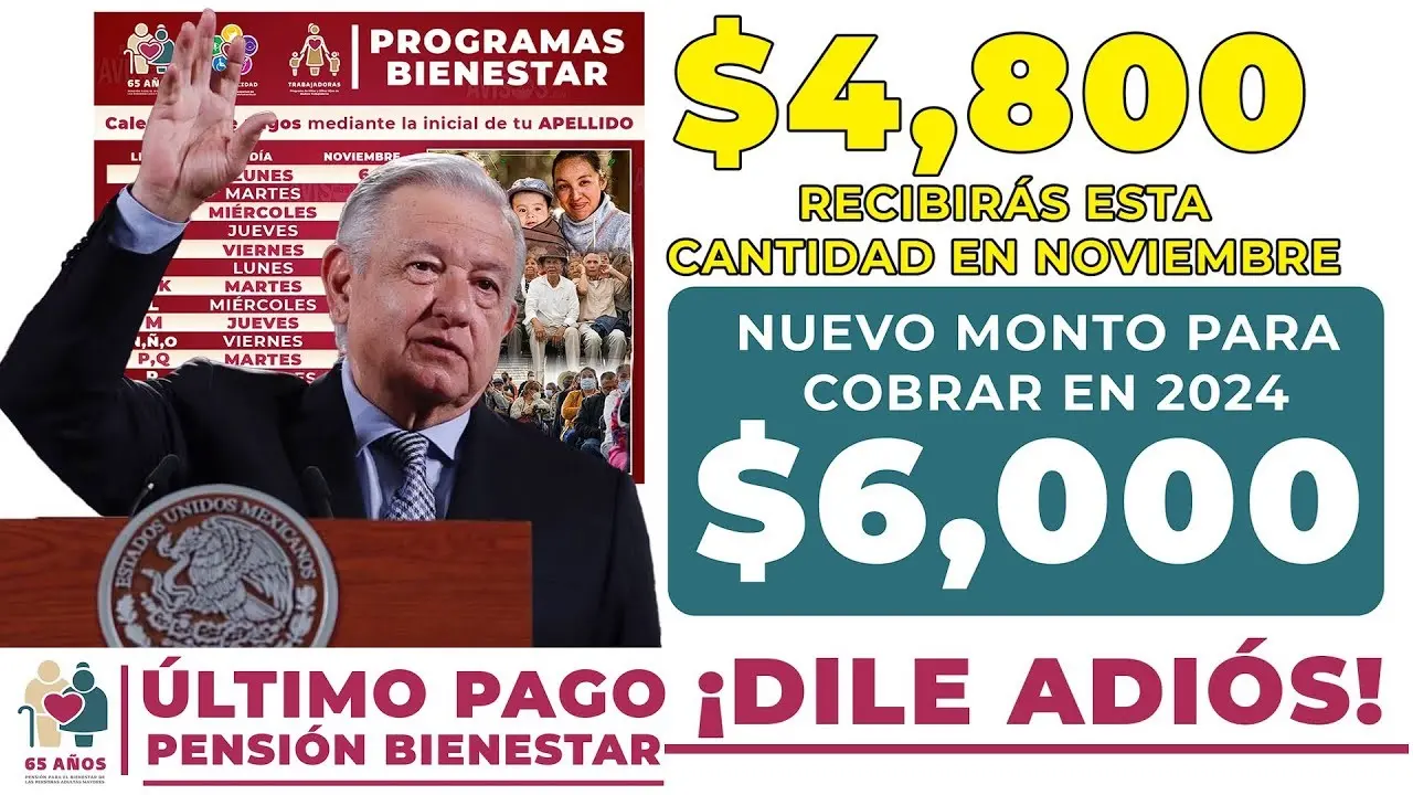 💲💸 ¡PAGO $4,800! ¡Adulto Mayor Pensionado del BIENESTAR! 