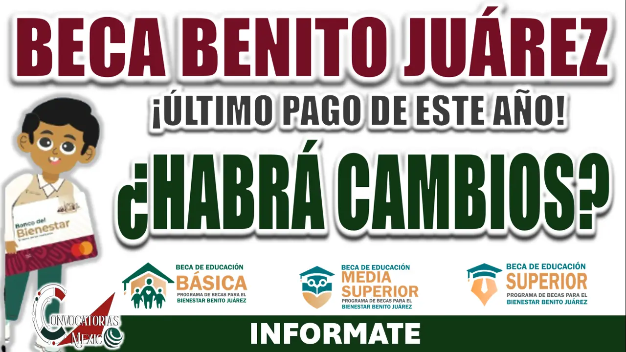 BECA BENITO JUÁREZ| ¿HABRÁ CAMBIO DE FECHA DEL ÚLTIMO PAGO PARA ESTE 2024?