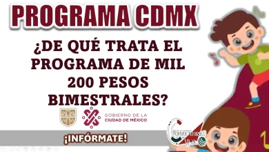 PROGRAMA CDMX| ¿DE QUÉ TRATA EL PROGRAMA DE MIL 200 PESOS BIMESTRALES?