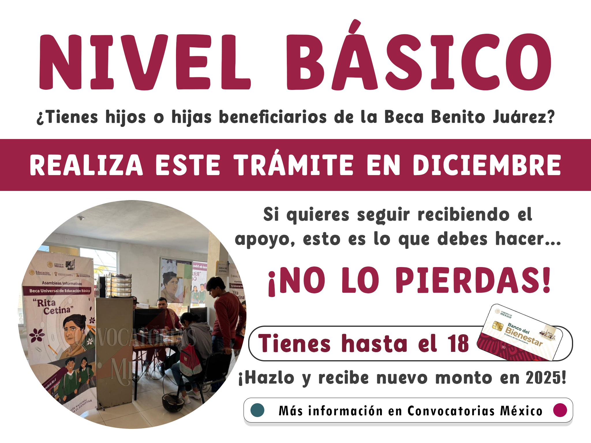 ¿Tu hijo o hija cursa el nivel básico y tiene la beca? Esto es lo que debes hacer para no perder el apoyo en 2025