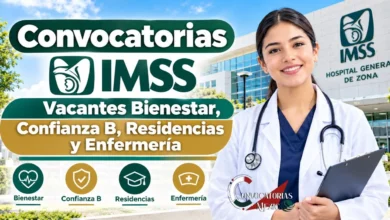 Personal médico y de salud laborando en instalaciones del IMSS durante las convocatorias de vacantes