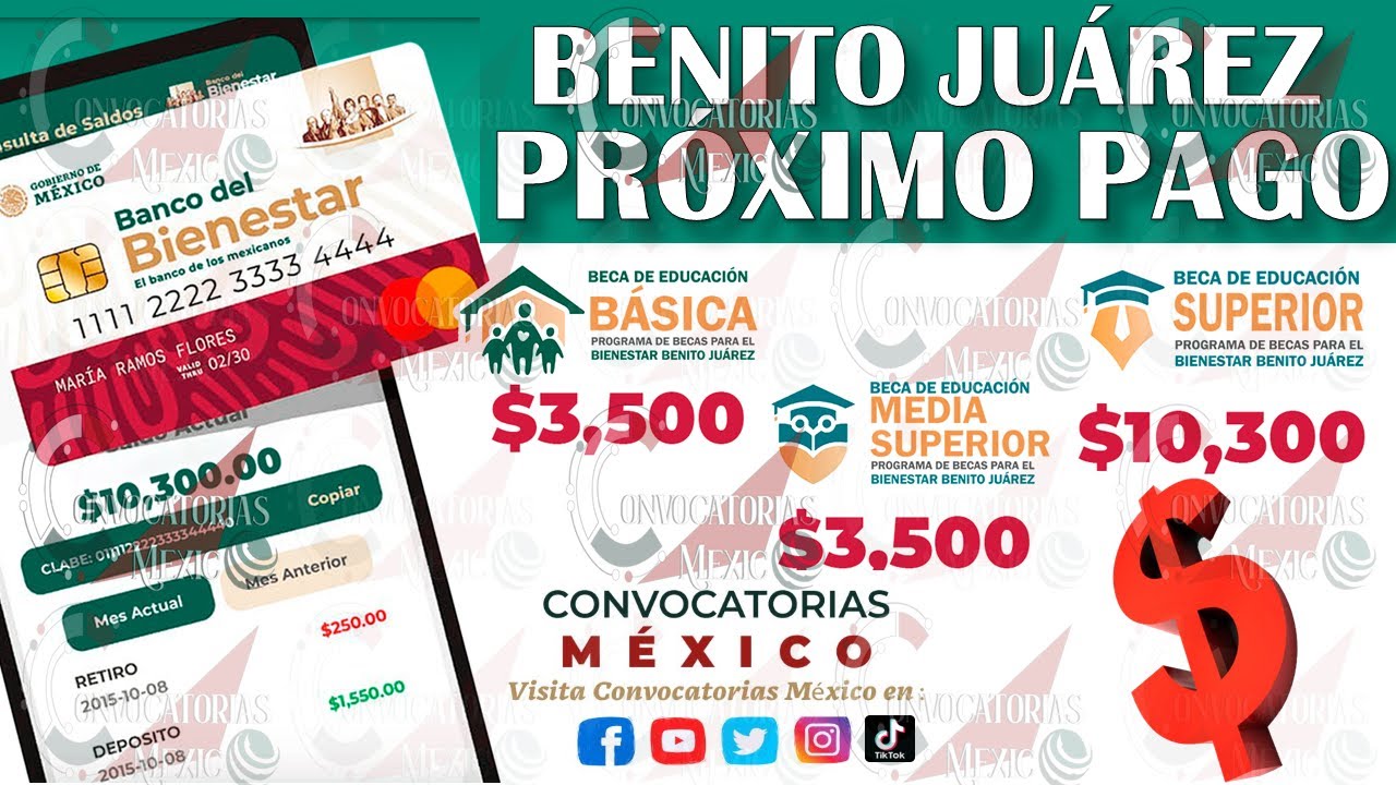 🔔 ¡Atención Becarios! 🔴Próximo Pago Doble de 3,500 Pesos en la Beca Benito Juárez 2023