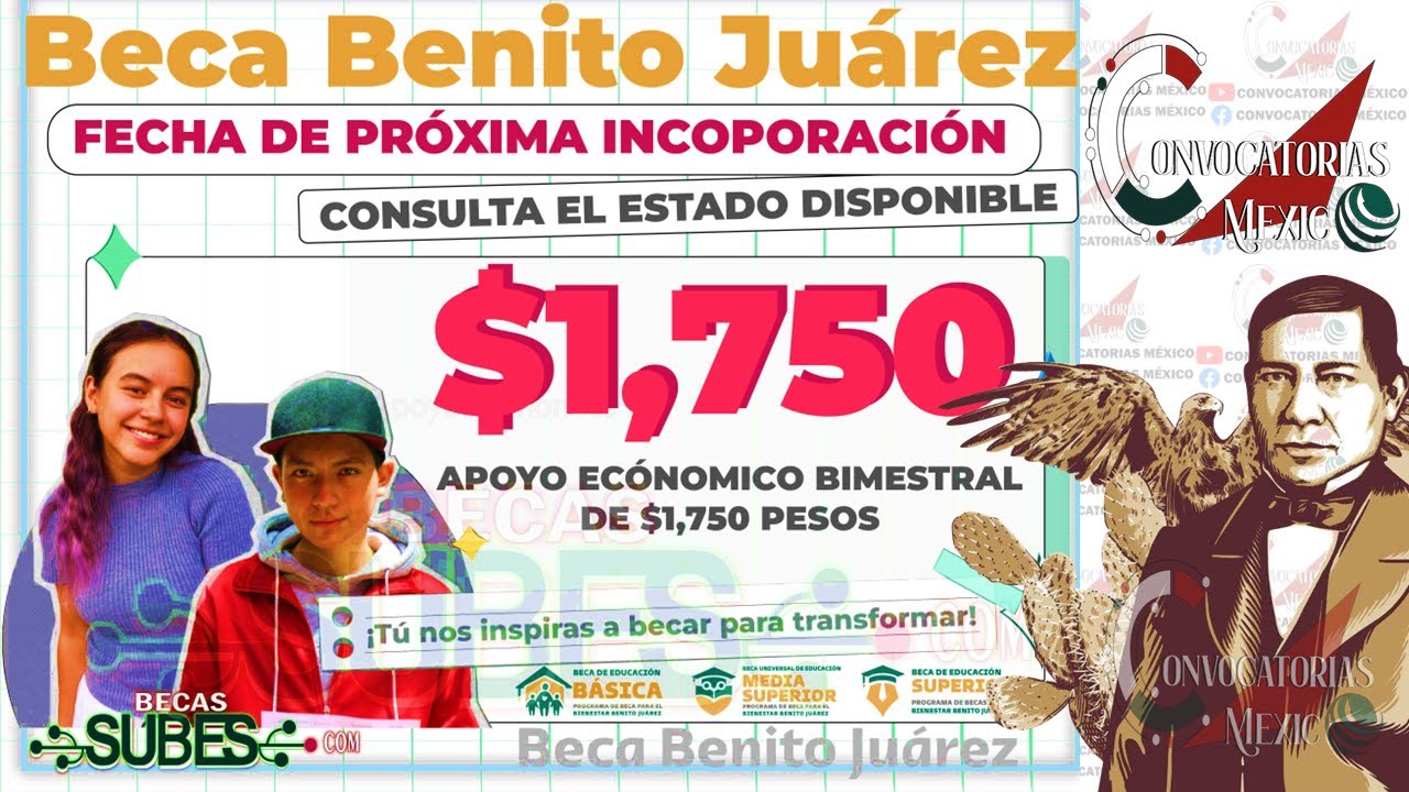 🥳 YA LO TENEMOS 📣 Proceso de REGISTRO Becas Benito Juárez de Educación Básica $1,750 BIMESTRALES