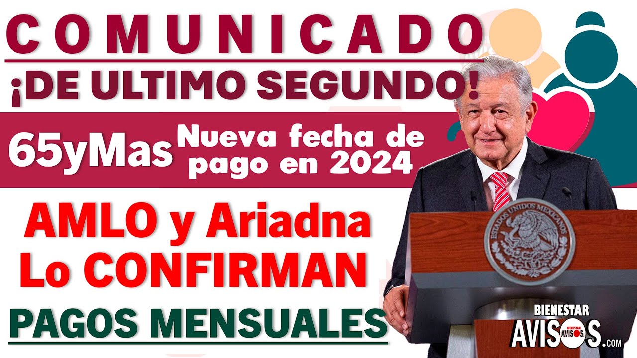 😮💸 AMLO y Ariadna Montiel CONFIRMAN ✍🏾✅ PAGOS quincenales a Pensionados EN EL AÑO 2024 DEBES SABERLO
