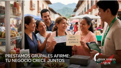 Grupo de mujeres emprendedoras recibiendo información y autorización de un préstamo grupal Afirme para su negocio.