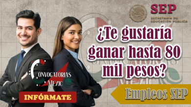 ¿Te gustaría ganar hasta 80 mil pesos?, Empleos SEP